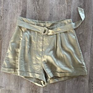 Reset by Jane High Waist Linen Blend Shorts